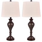Oil Rubbed Bronze Metal 27" Table Lamp, Set 2, BRONZE, hi-res image number null