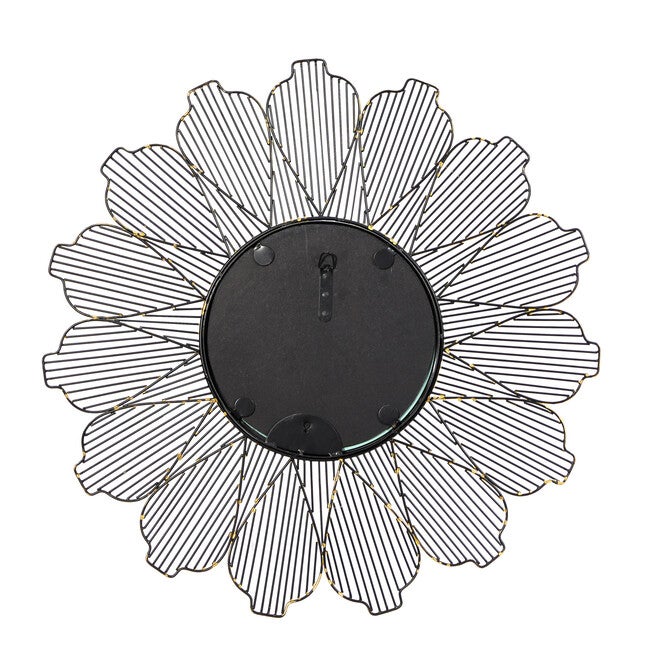 Black Contemporary Metal Wall Mirror, , on-hover image number null