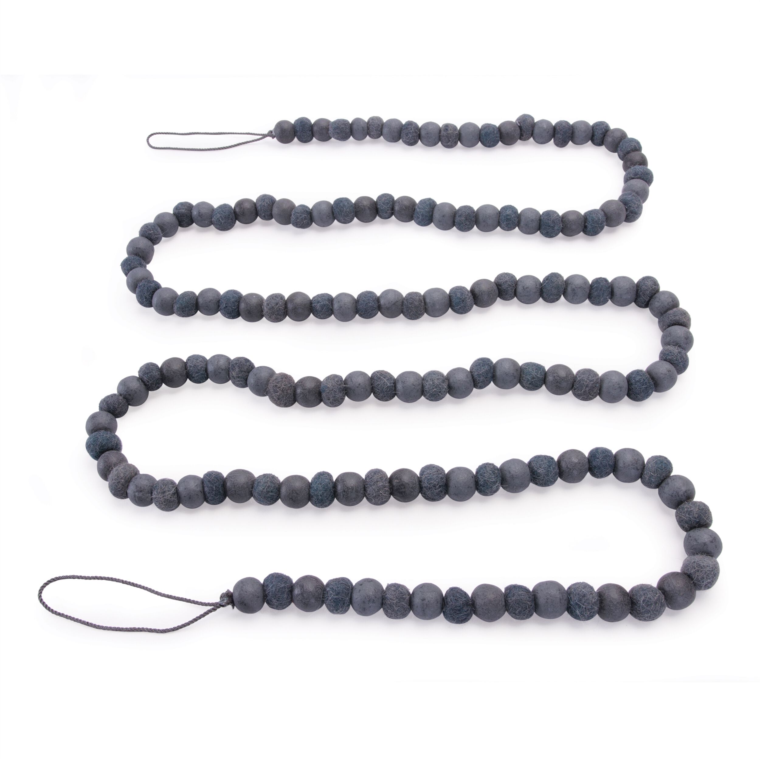 Wood Bead Garland (Set of 2), BLUE, hi-res image number 0
