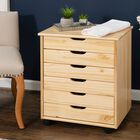 Croghan Six Drawer Wide Rolling Storage Cart, , on-hover image number null