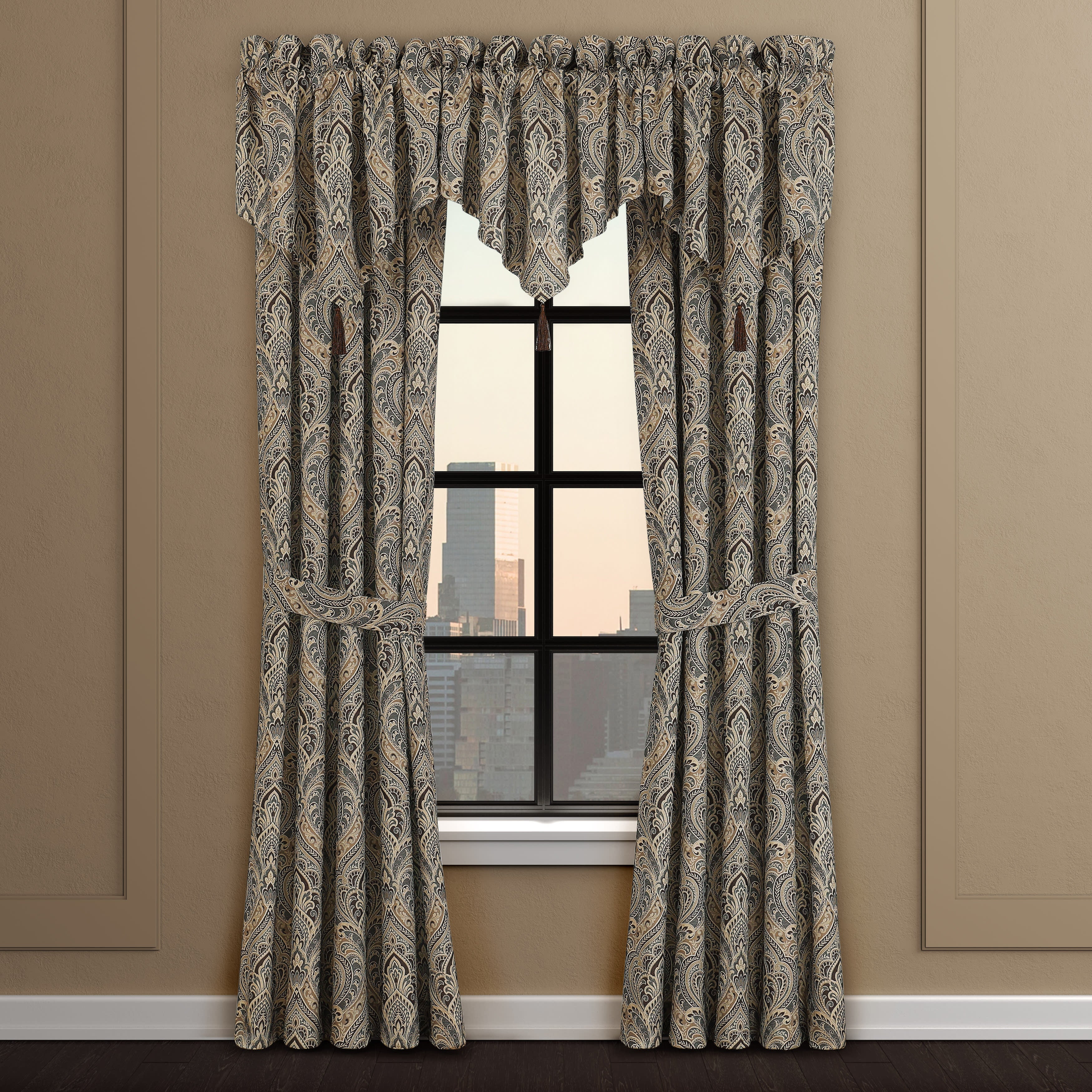 Maren 84 Inch Window Panel Pair, CHOCOLATE, hi-res image number 0