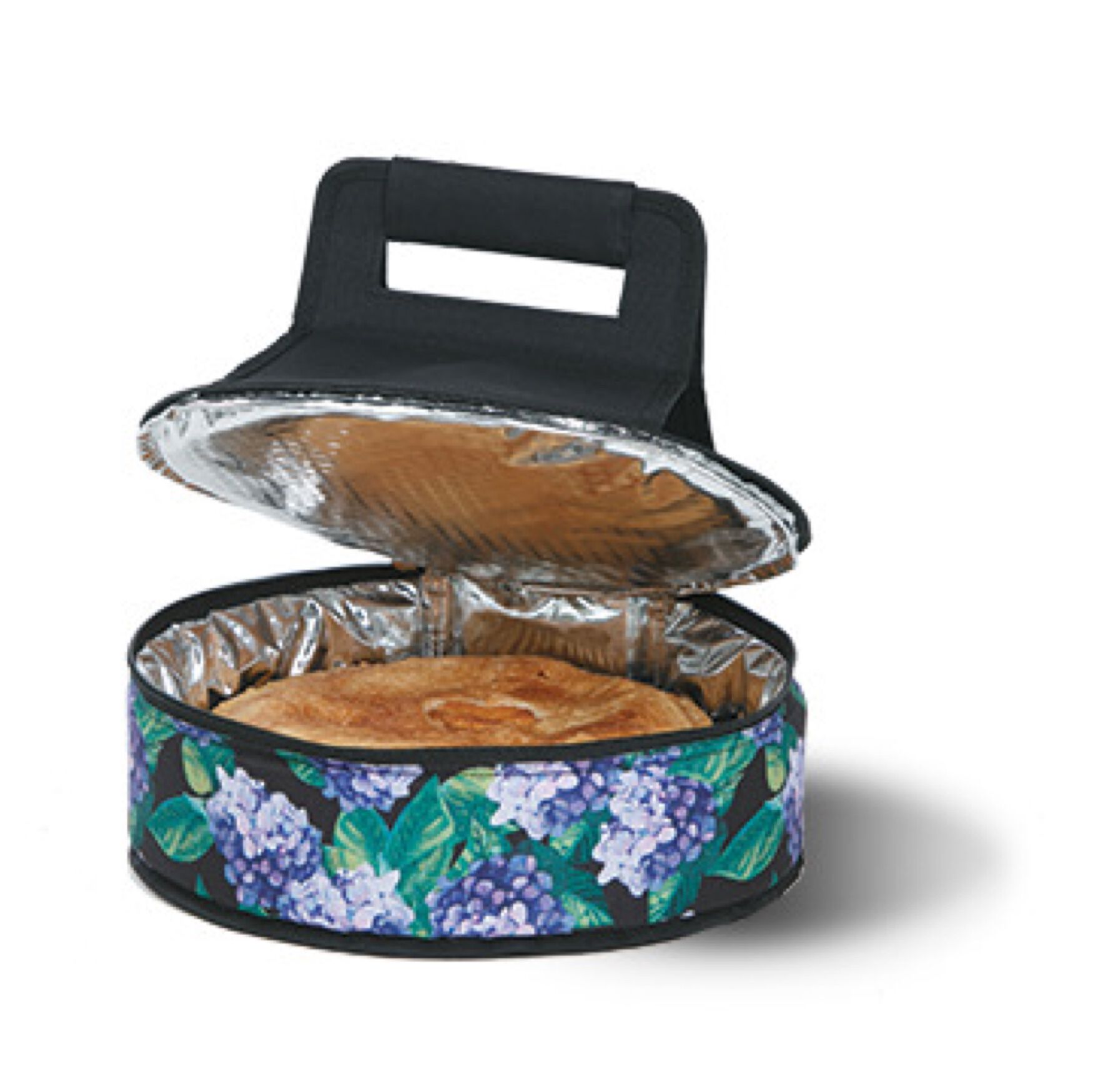 Round Thermal Insulated Pie, Cake Carrier, PURPLE, hi-res image number 0