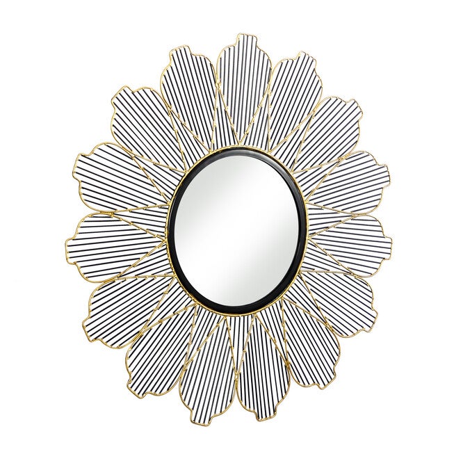 Black Contemporary Metal Wall Mirror, , alternate image number null