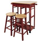Breakfast Cart with Drop-Leaf Table-Red, , alternate image number null