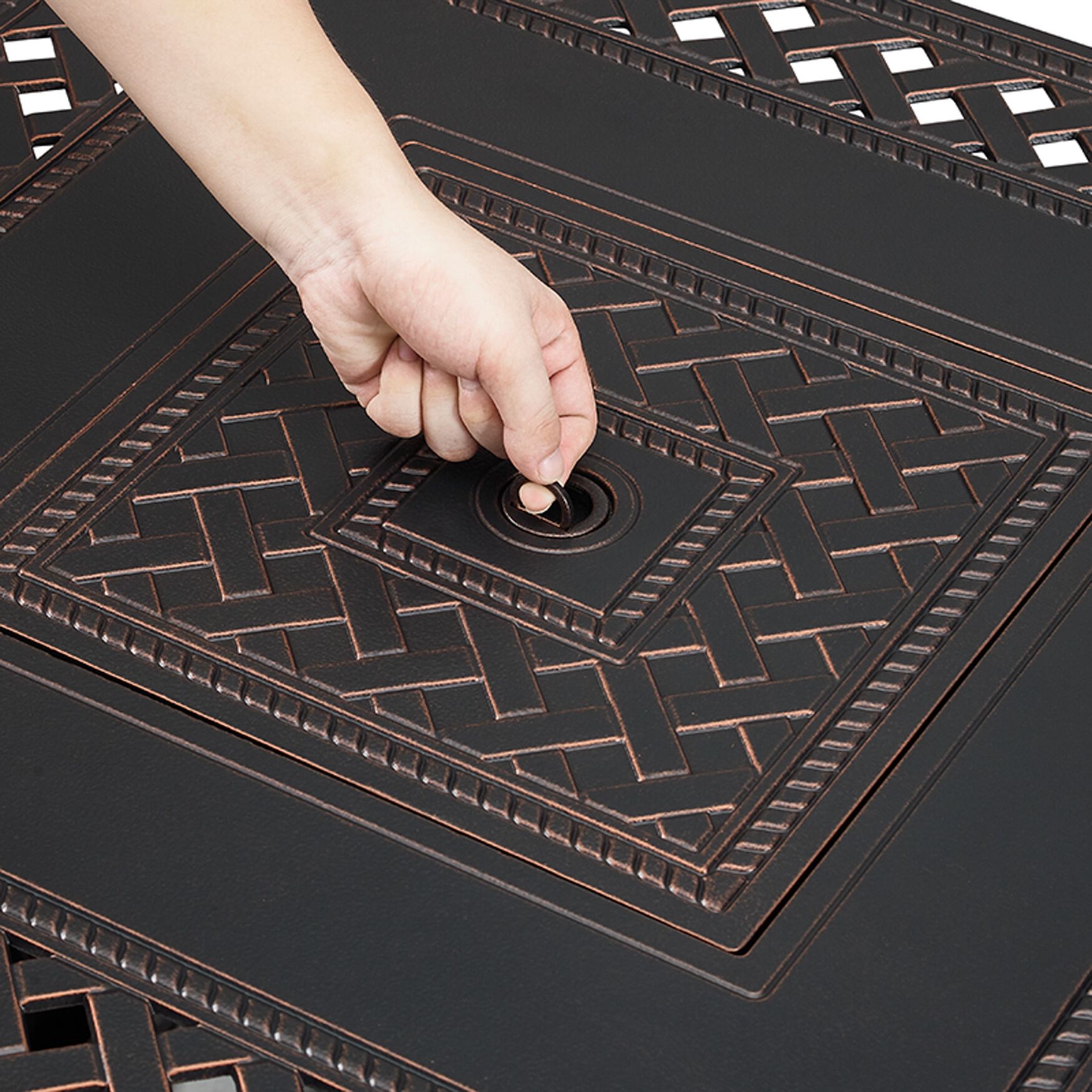 Downey 32 inches Square Aluminum LPG/NG Fire Pit, , alternate image number 9