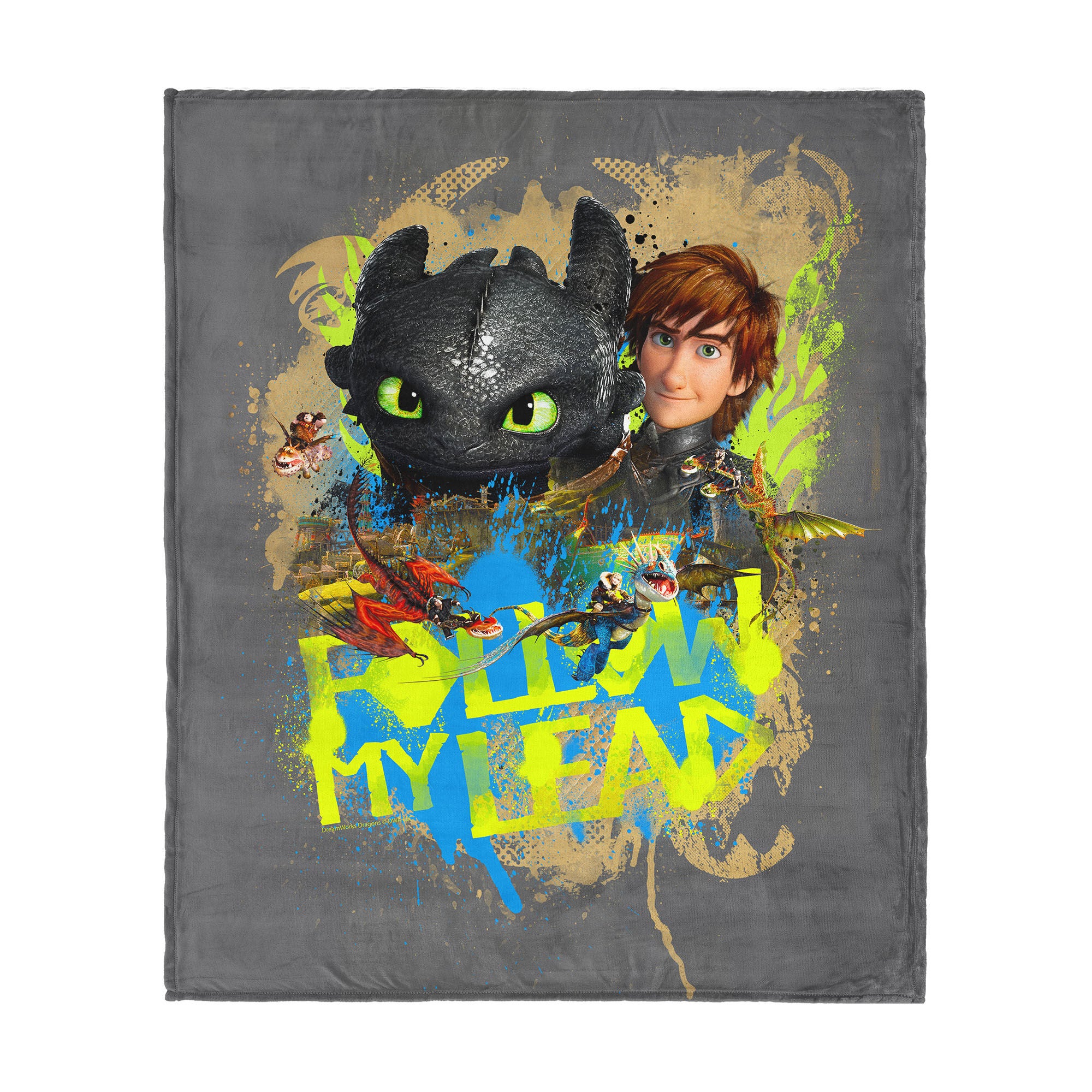 How to Train Your Dragon Follow My Lead Silk Touch Throw Blanket 60x80 inches, FOLLOW MY LEAD, hi-res image number 0