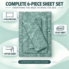 Printed Damask 6-PC. Sheet Set