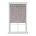 Cordless Velveteen Flat Roman Shade, LIGHT GRAY, hi-res image number null