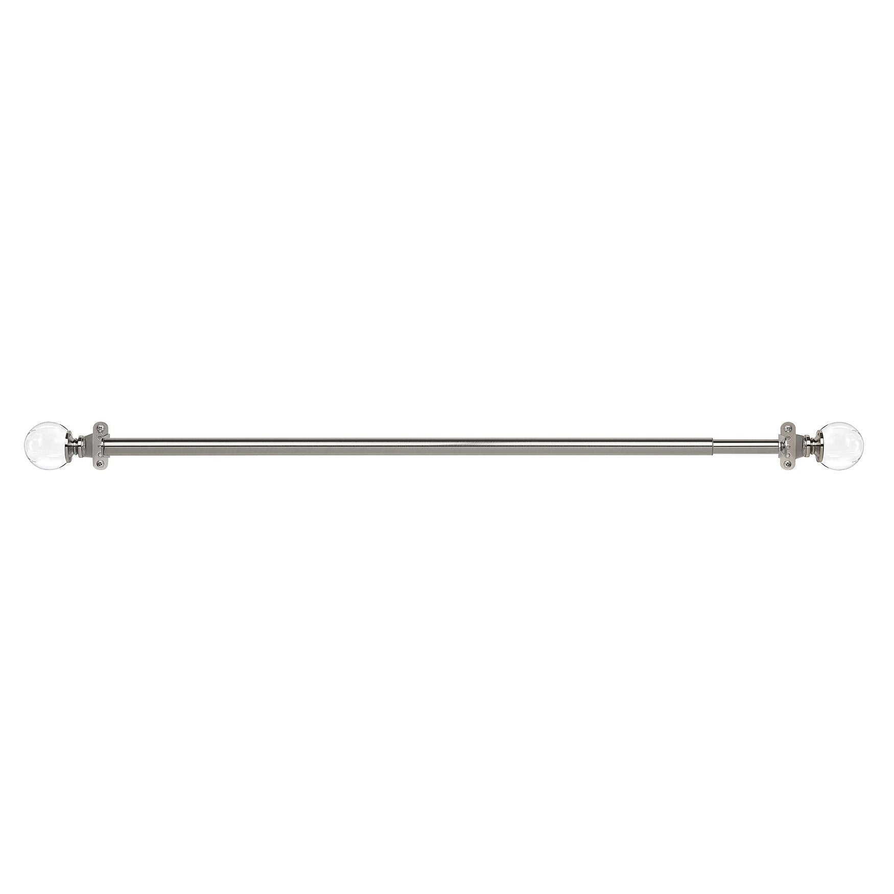 Innovative Decorative Room Darkening Wrap Around Rod & Finial 66-120, BRUSHED NICKEL, hi-res image number 0