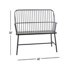Black Metal Traditional Bench, , alternate image number null