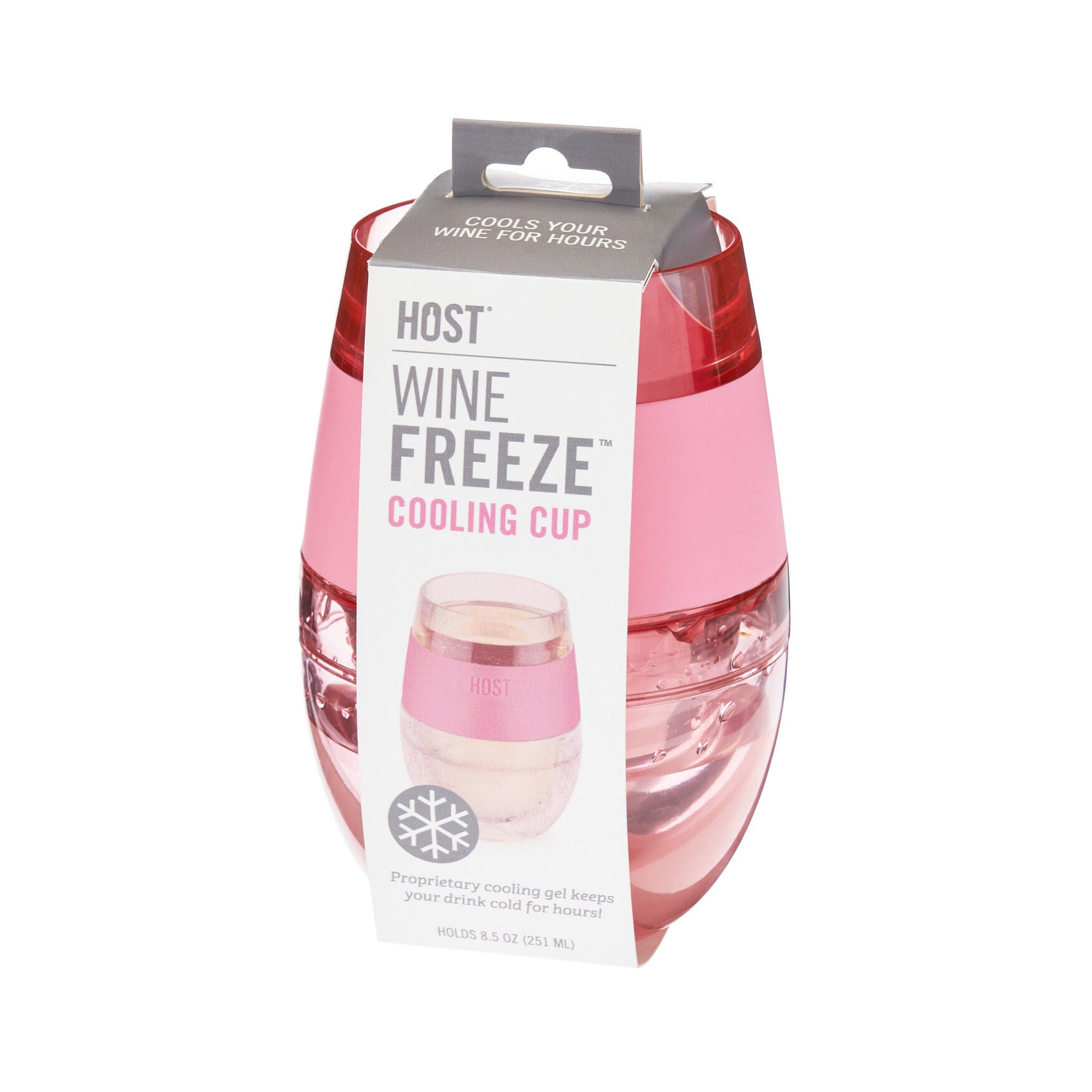 Wine Freeze Cooling Cup In Translucent Pink, , alternate image number 4