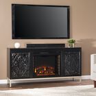 Winsterly Electric Fireplace Console W Media Storage, BLACK, hi-res image number null