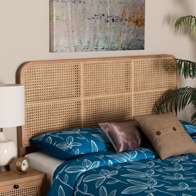 Lainer Modern Bohemian Bamboo Queen Size Headboard, , alternate image number null