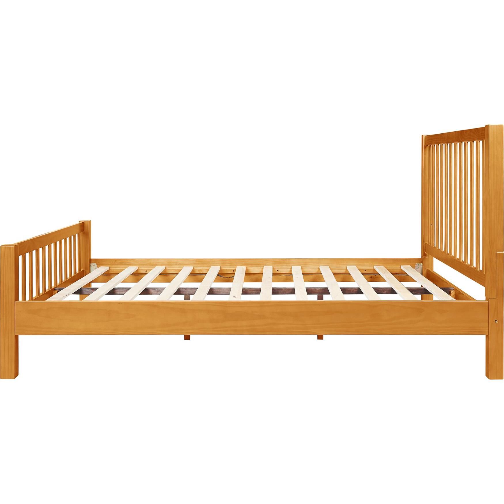 Hampton Wooden Platform Bed in Oak, Queen, , alternate image number 10