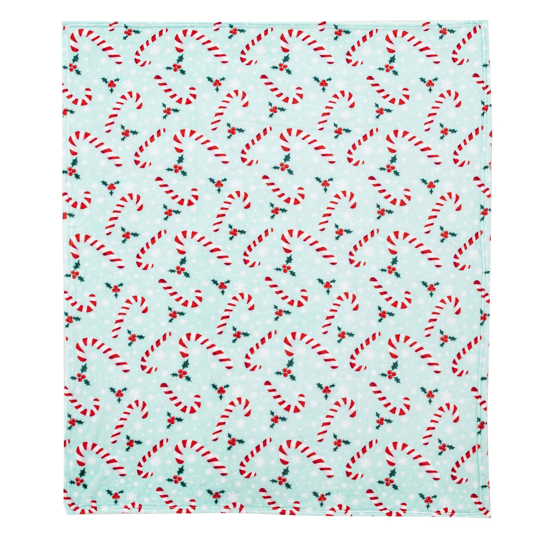 Candy Cane Snowflakes Silk Touch Throw, O, hi-res image number 0