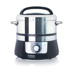 Euro Cuisine Stainless Steel Electric Food Steamer, BLACK AND STAINLESS, hi-res image number null