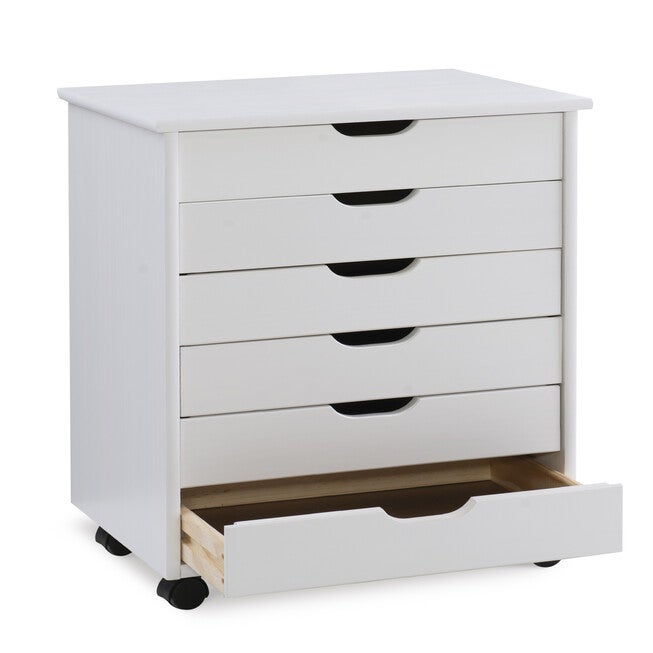 Cary Six Drawer Wide Roll Cart White Wash, , alternate image number 10