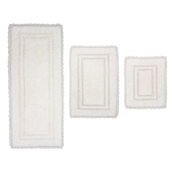 Casual Elegence 3 Piece Bath Rug Collection, IVORY, hi-res image number null