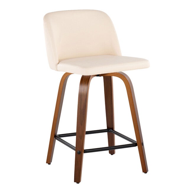 Toriano 24 inches Mid-Century Counter Stool - Set Of 2, , on-hover image number 1