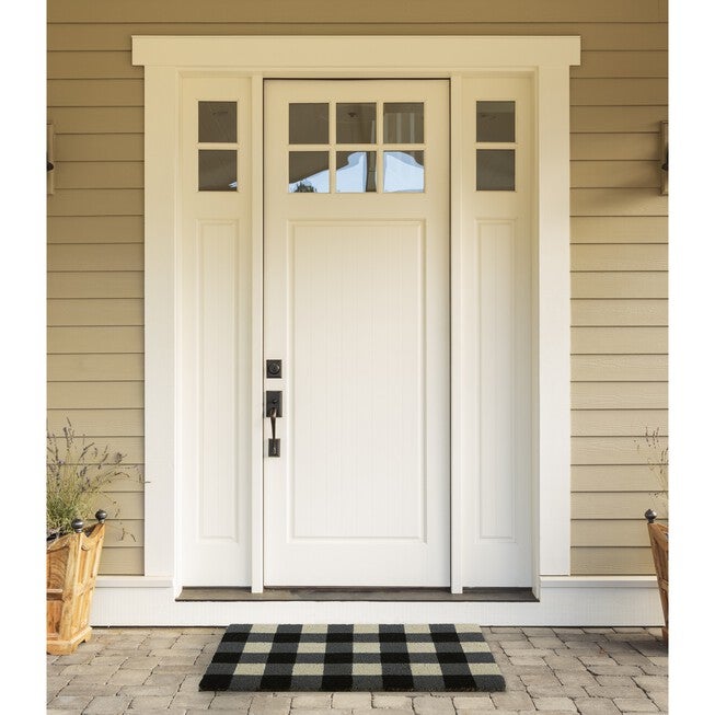Black & White Buffalo Check Doormat, , on-hover image number null