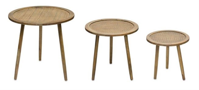 Accent Table (Set of 3) 16 inchesD x 16 inchesH, 20 inchesD x 20 inchesH, 24 inchesD x 24 inchesH Wood, BROWN, hi-res image number null