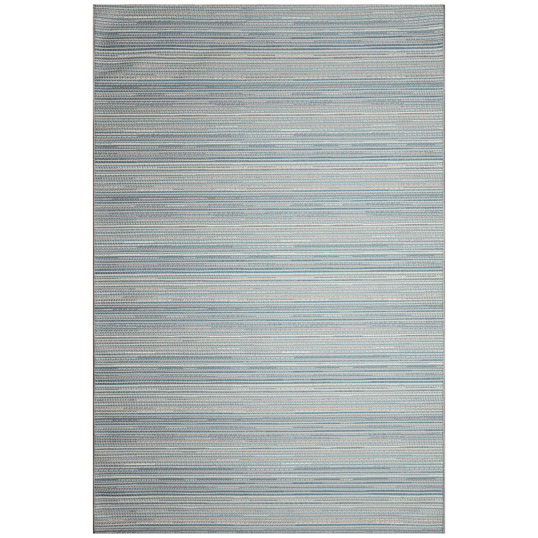 Miranda Tweed Stripe Indoor/Outdoor Area Rug Aqua, AQUA, hi-res image number 0