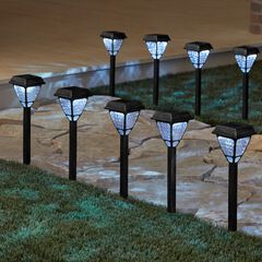Black Solar Lights, Set of 8