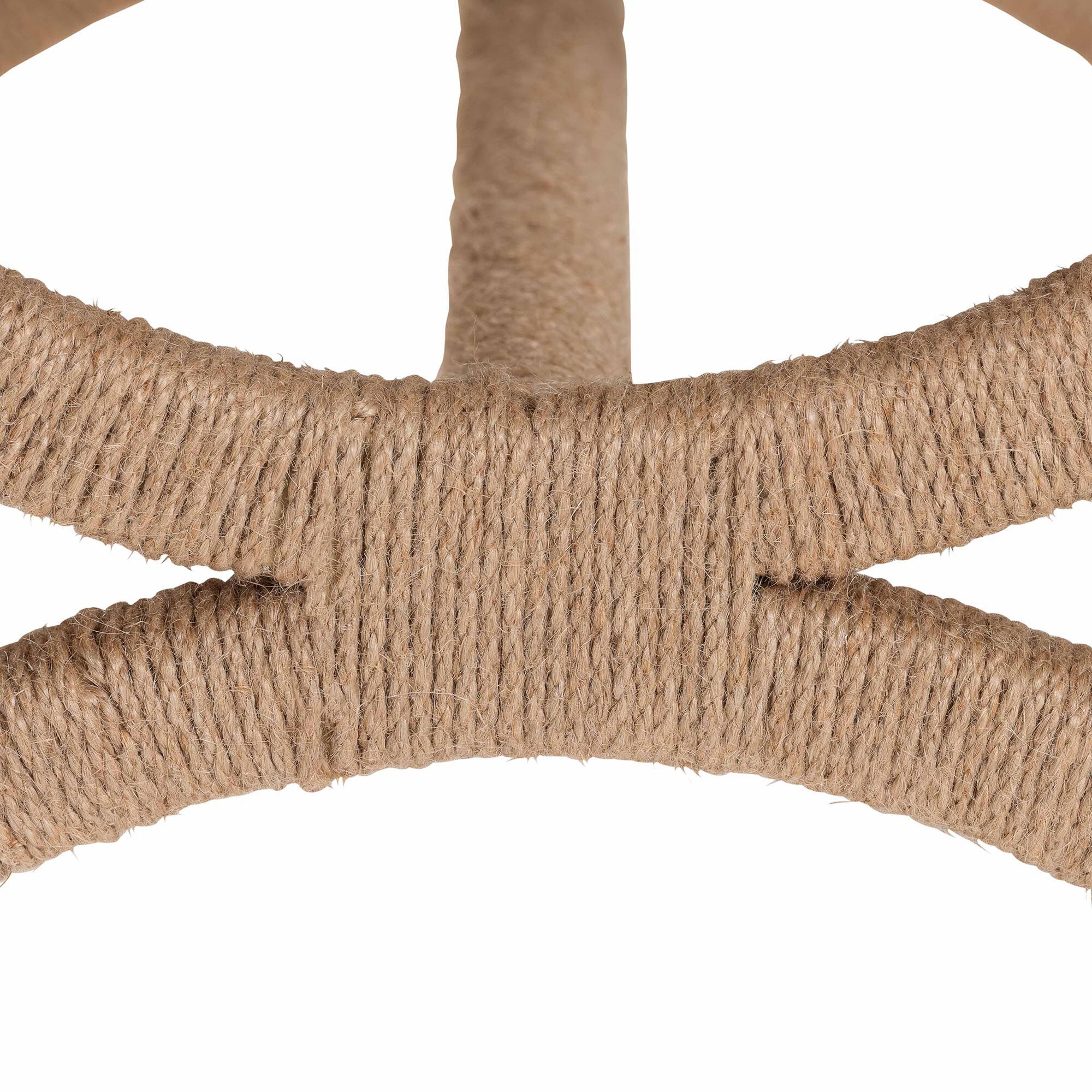 Maliyah Japandi Natural Jute Ottoman, BROWN, alternate image number 5