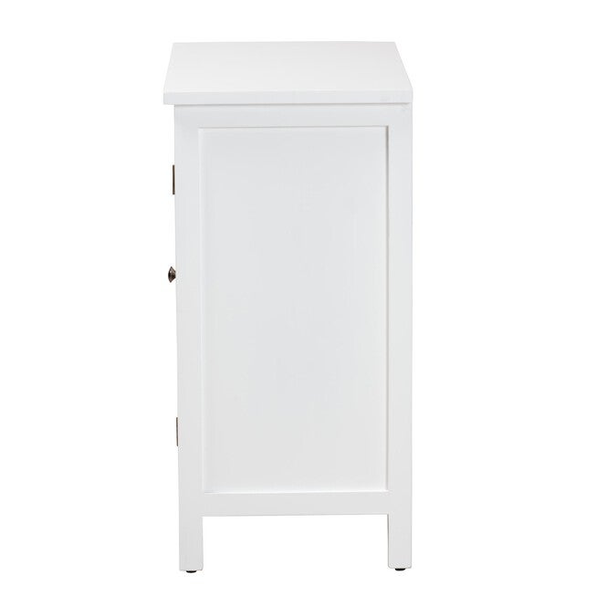Yelena Classic And Traditional White Finished Wood 2-Door Storage Cabinet, , alternate image number null