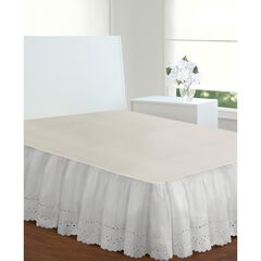 Fresh Ideas Ruffled Eyelet 18" Bed Skirt, Twin