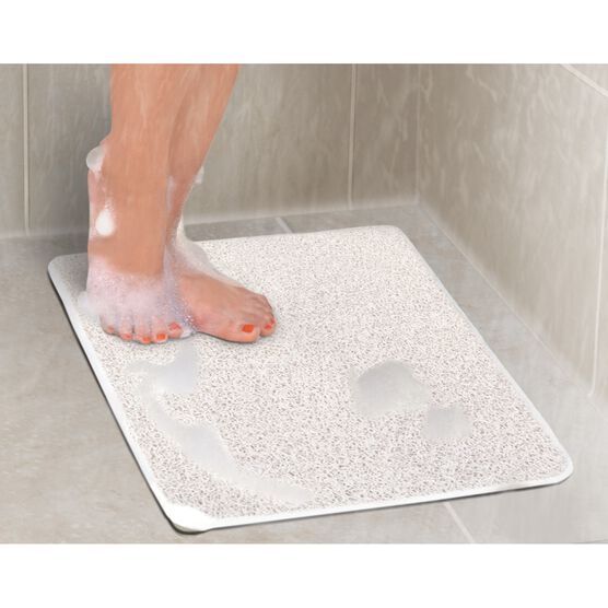 Non-Slip Hydro Shower Rug, WHITE, hi-res image number null