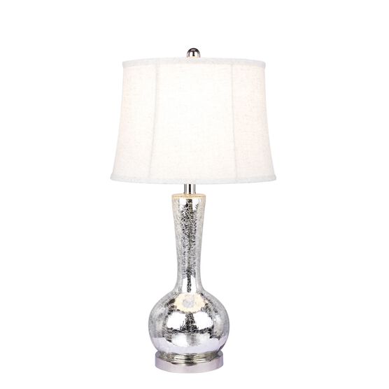 27.5" Silver Glass & Metal Table Lamp, , on-hover image number null