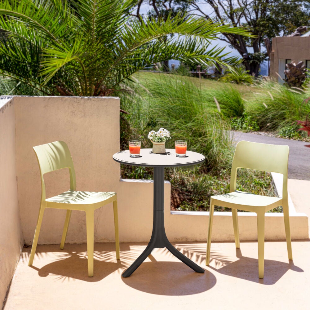 Seattle 2-in-1 Round Side Table, BLACK, hi-res image number 0