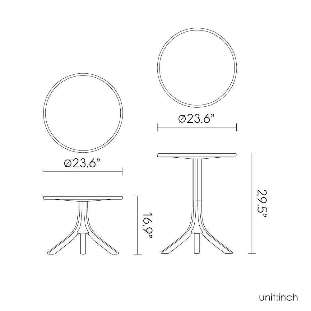 Seattle 2-in-1 Round Side Table, GREEN, alternate image number 4