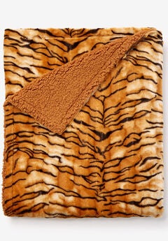 Faux Fur Animal Print Throw