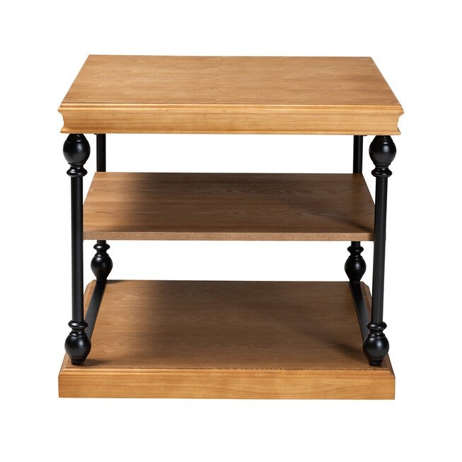 Sebastian Traditional Industrial 3-Tier End Table, , on-hover image number 1