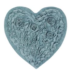 Bellflower Heart Bath Rug