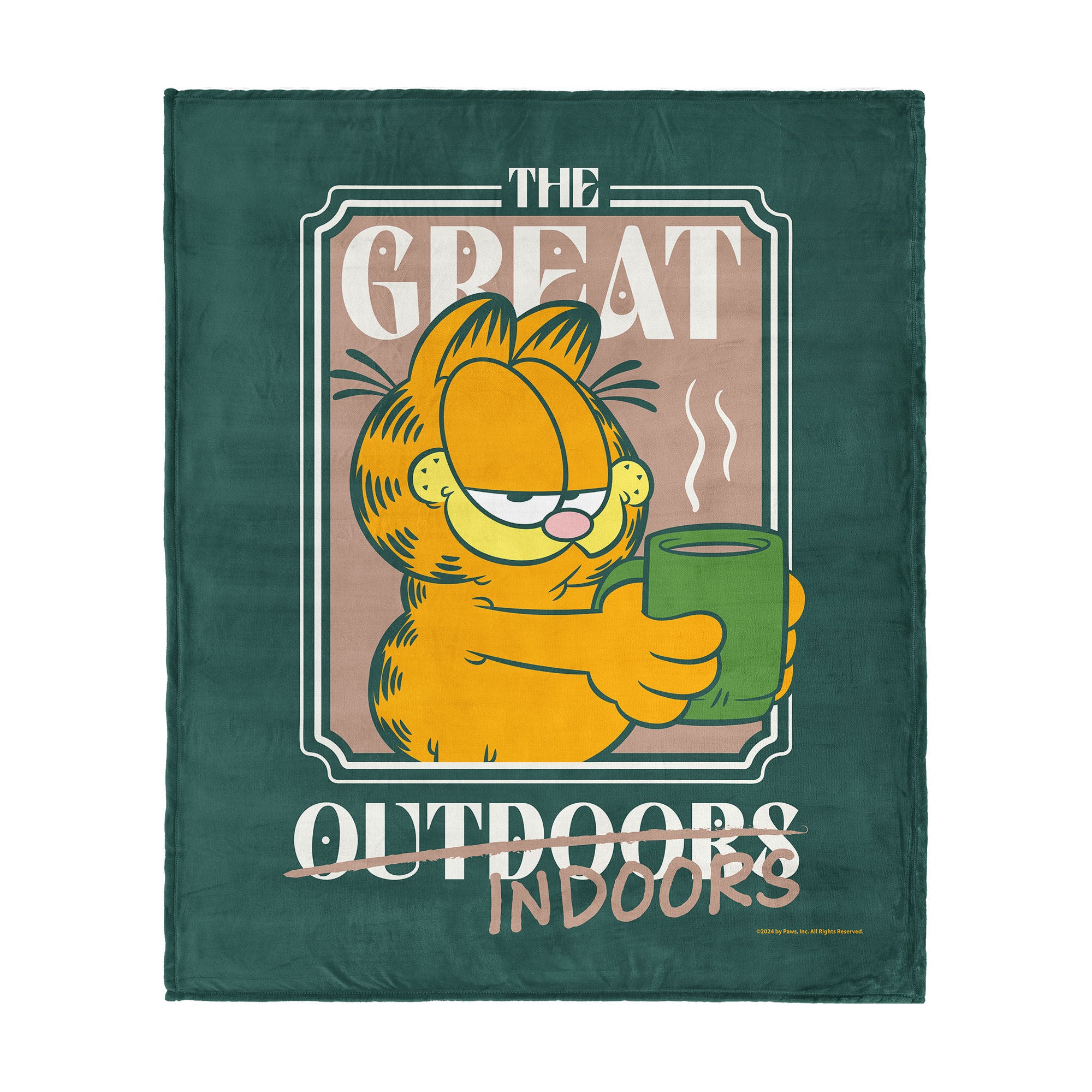 Quilted Menagerie Saffron Throw Blanket, Garfield | Woman Within