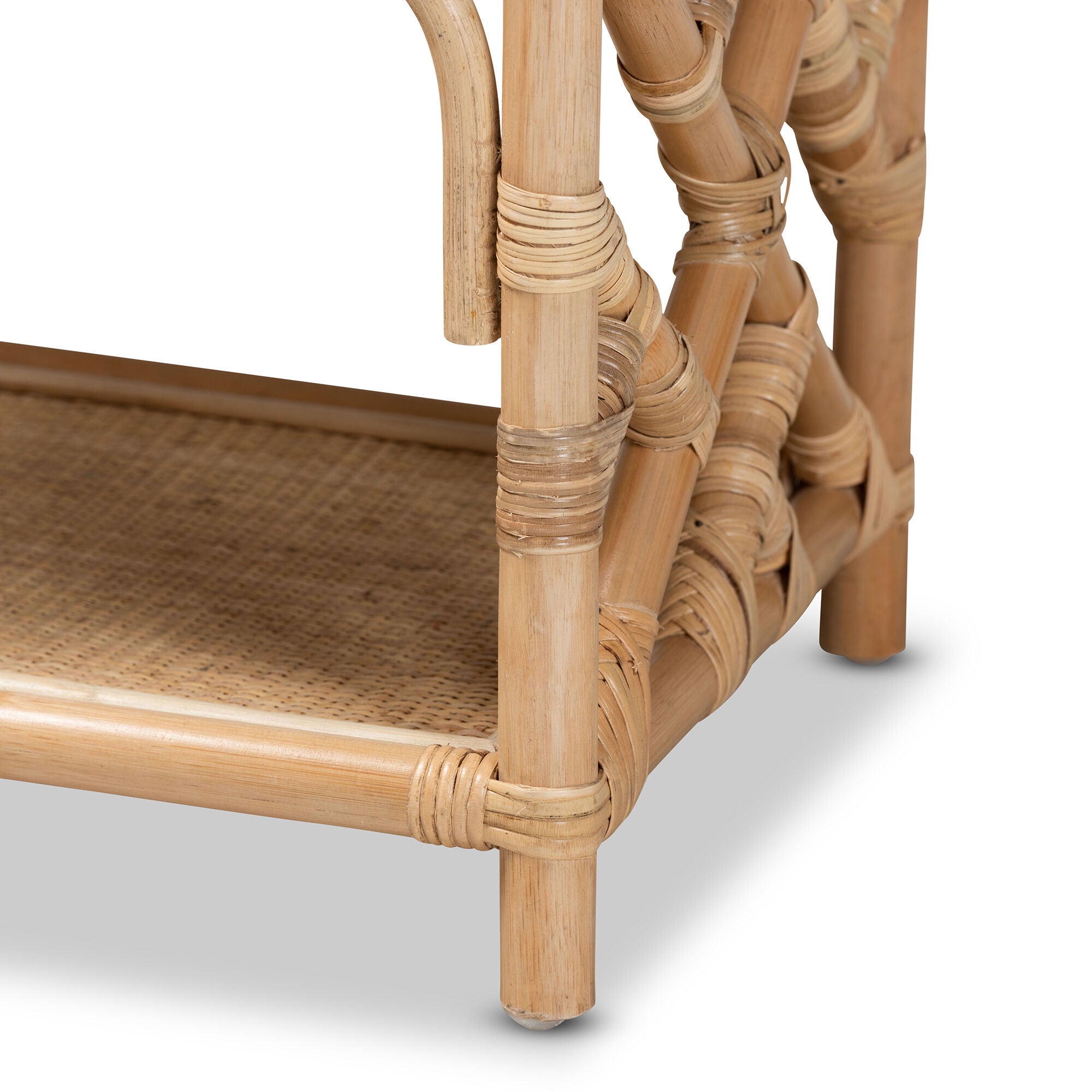 Camara Modern Bohemian Natural Brown Rattan 1-Drawer Nightstand, NATURAL BROWN, alternate image number 7