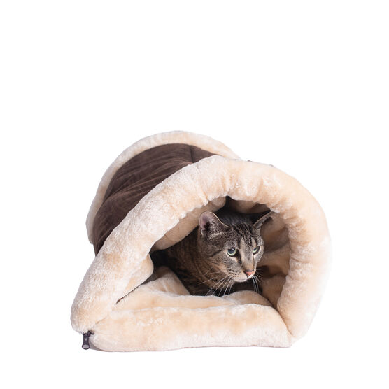 Faux Suede Fur Cat Tunnel Cave Mat, , alternate image number null