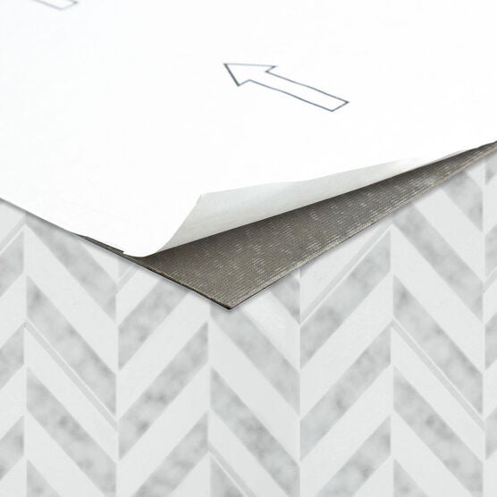 Retro 12x12 Self Adhesive Vinyl Floor Tile - Chevron - 20 Tiles/20 sq. ft., , alternate image number null