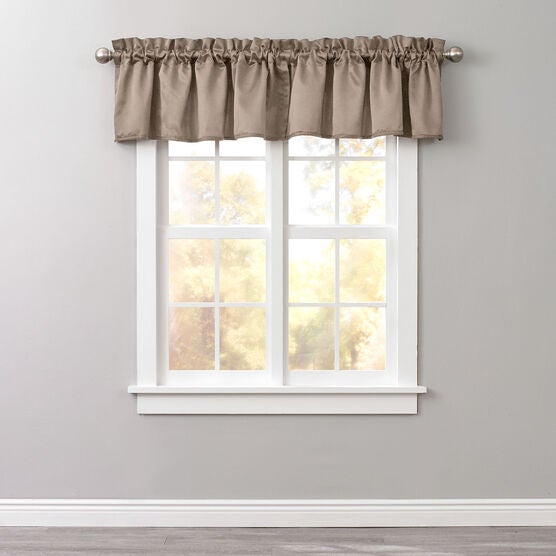 BH Studio Room-Darkening Rod-Pocket Valance, 