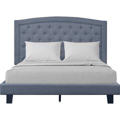 Carlisle Platform Bed, Gray, Queen