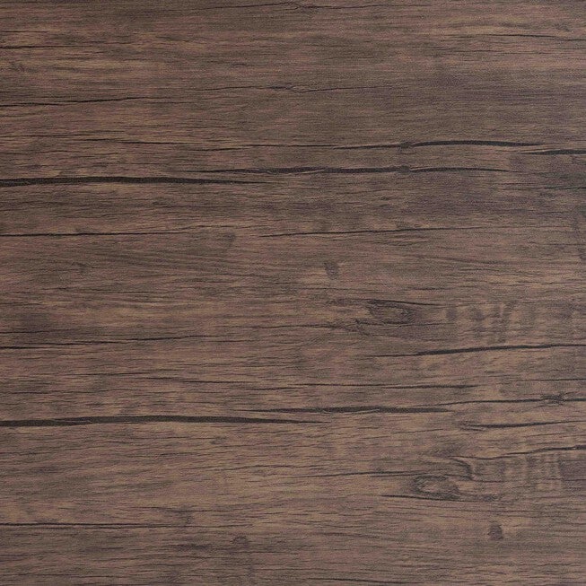 Dalair Industrial Rustic Brown Wood and Metal Dining Table, DARK BROWN, alternate image number 6