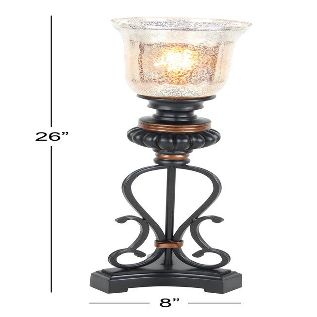 Set Of 2 Black Metal Boho Style Uplight, , alternate image number null