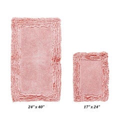 Shaggy Border Bath Rug Mat, 2-Pc. Set