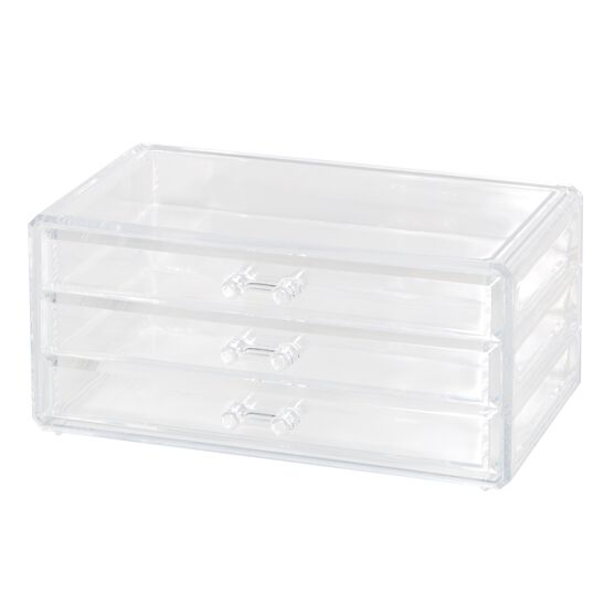Acrylic Clearly Chic 3 Drawer Cosmetic Organizer, , on-hover image number null
