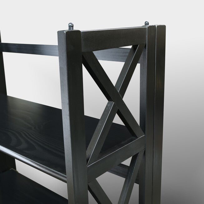 Montego 3-Shelf Folding Bookcase -Black, , alternate image number 11