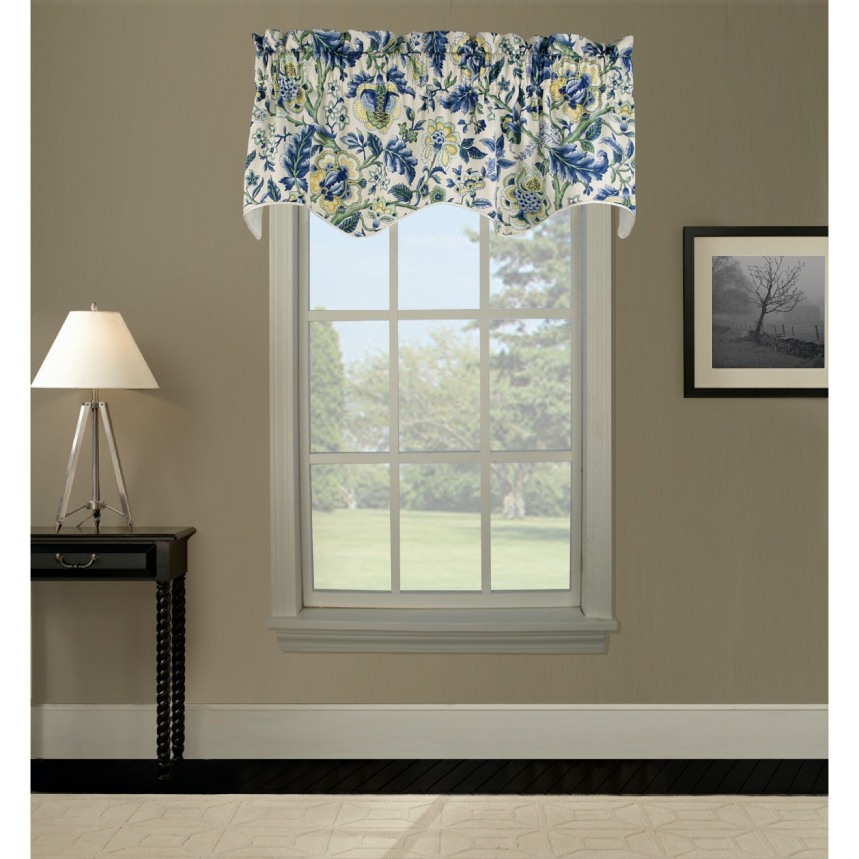Regency Lined Duchess Filler Valance, BLUE, hi-res image number 0
