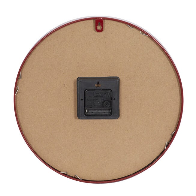 Round Red Wood Kensington Station Wall Clock, , alternate image number null
